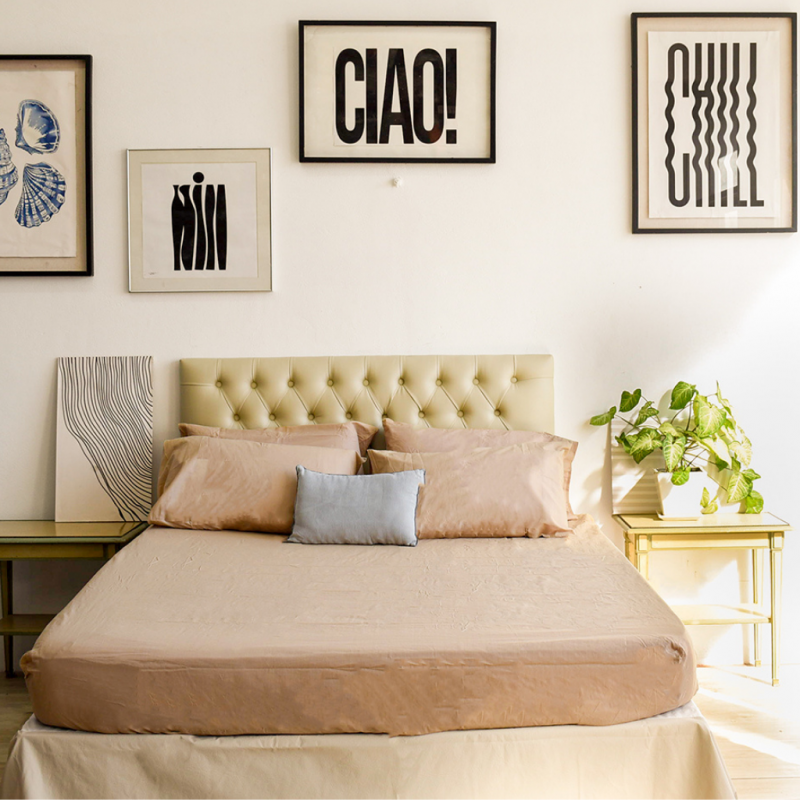 set 2 sabanas ajustables cacharel 100% algodon king varios colores