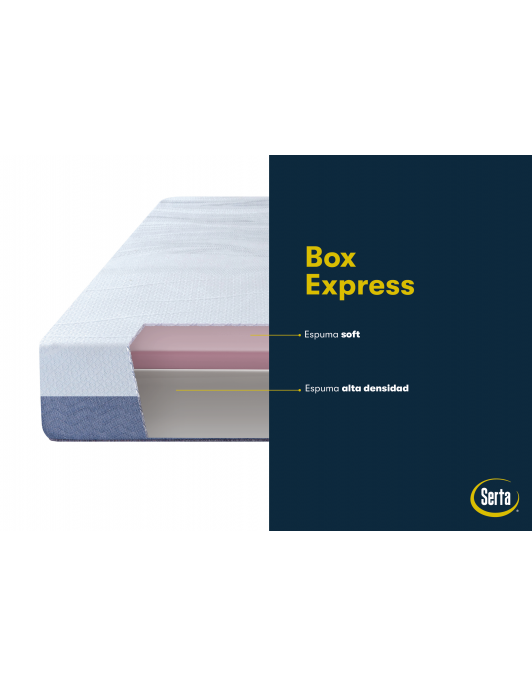 colchon serta box express en caja 160/200